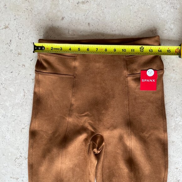 NWT Spanx High Waisted Faux Suede Leggings Rich Camel, Size M - Picture 12 of 13
